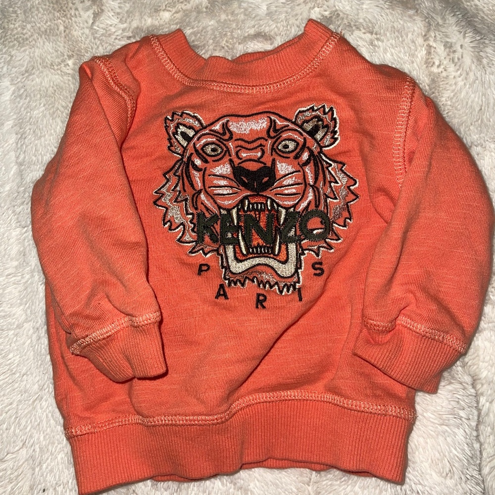 Orange Kenzo Baby Sweatshirt “Tiger”